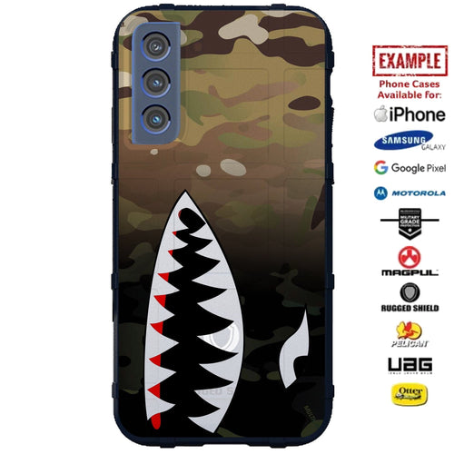 Spitfire, Warthog, A-10 Thunderbolt II HOG on Multicam Fade Custom Printed Case Design for Apple, Samsung, Google & Motorola Phone Models