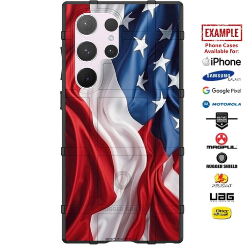 Flag Day 2025 USA Flag Waving Special Edition Custom Printed Case Design for Apple, Samsung, Google & Motorola Phone Models