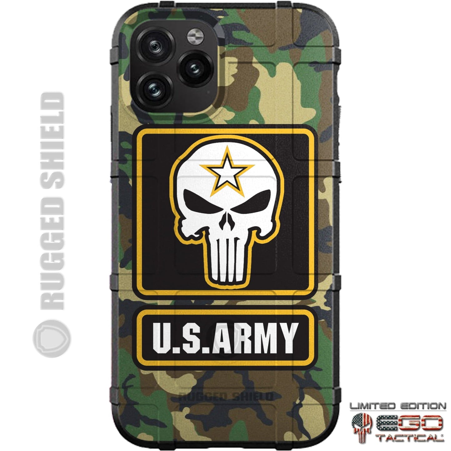 U.S. Army Punisher Logo Custom Printed Case Design for Apple, Samsung, Google & Motorola Phone Models