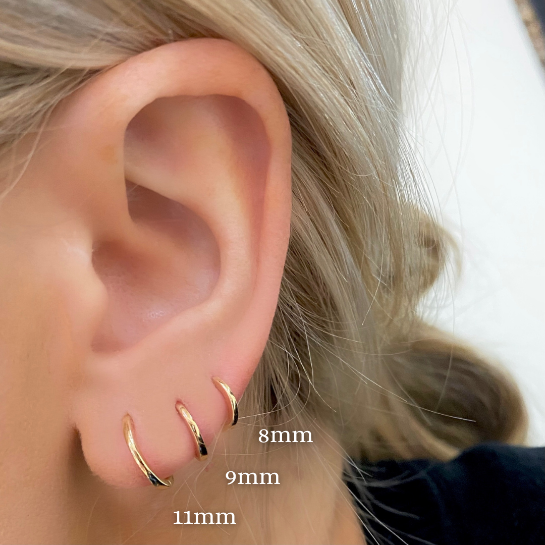 14k Gold Huggie Earrings