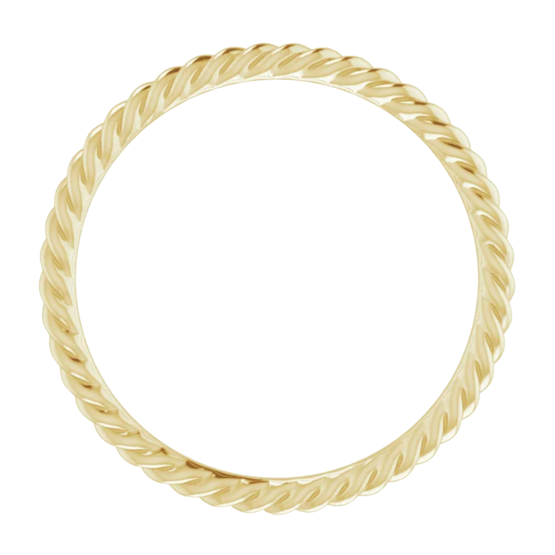 14k Gold Skinny Rope Eternity Band