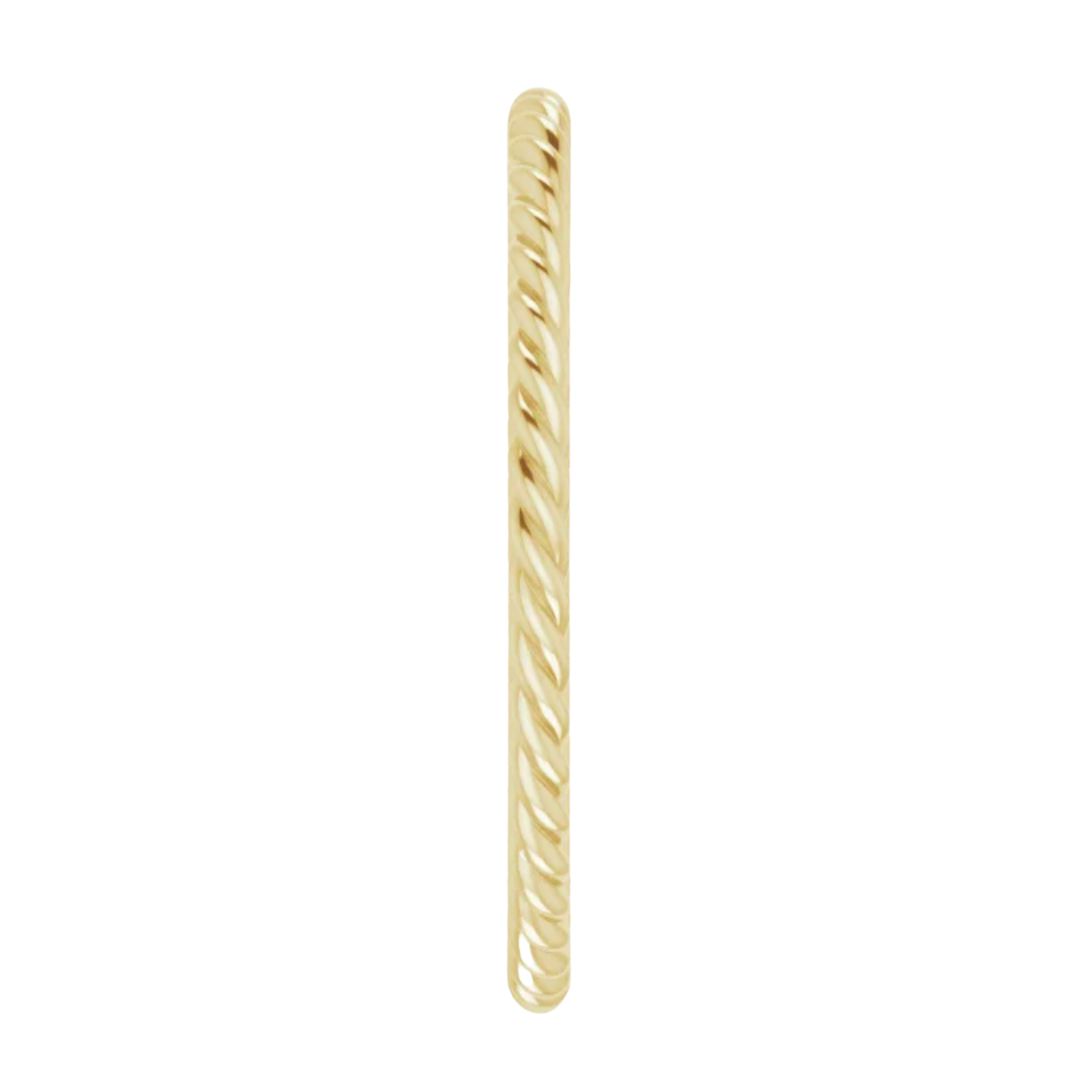 14k Gold Skinny Rope Eternity Band