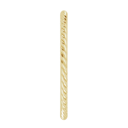 14k Gold Skinny Rope Eternity Band