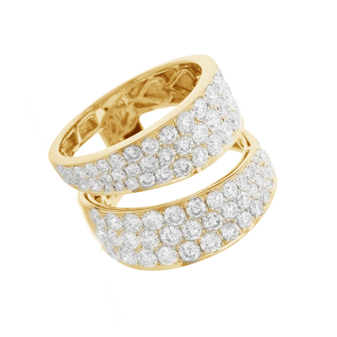 Jessie Pave Diamond Crossover Ring
