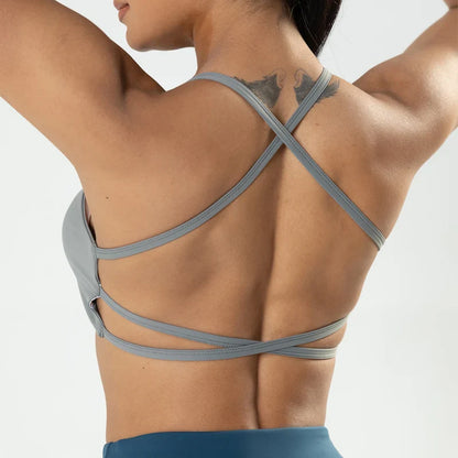Backless Strappy Workout Sports Bra