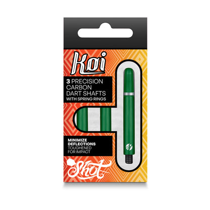 SHOT - Koi CARBON Dart Shafts - Green