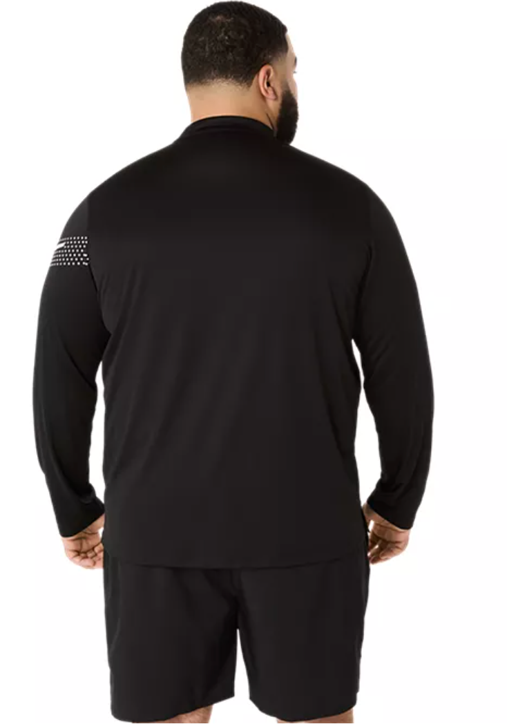ASICS Men's Icon Long Sleeve 1/2 Zip Black (2011D459)