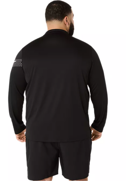 ASICS Men's Icon Long Sleeve 1/2 Zip Black (2011D459)