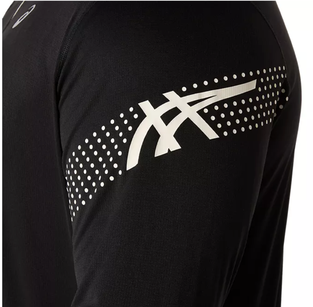 ASICS Men's Icon Long Sleeve 1/2 Zip Black (2011D459)