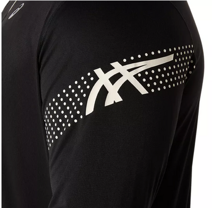 ASICS Men's Icon Long Sleeve 1/2 Zip Black (2011D459)