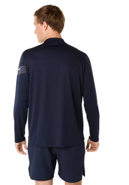 ASICS Men's Icon Long Sleeve 1/2 Zip Midnight (2011D241)