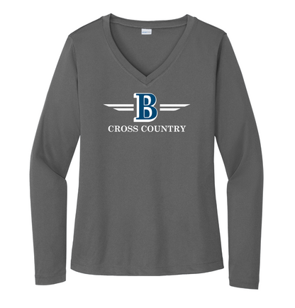 Bromfield Cross Country - Women's Long Sleeve Performance V-Neck Tee (LST353LS)