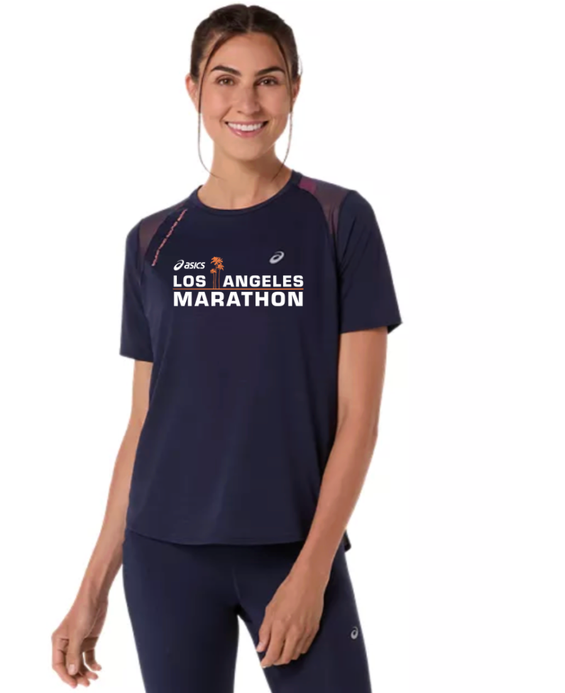 2027 ASICS Los Angeles Marathon-ASICS Women's Road SS Top Midnight (2012D371) (LA27-05)
