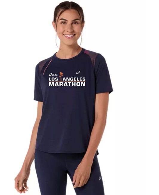 2027 ASICS Los Angeles Marathon-ASICS Women's Road SS Top Midnight (2012D371) (LA27-05)