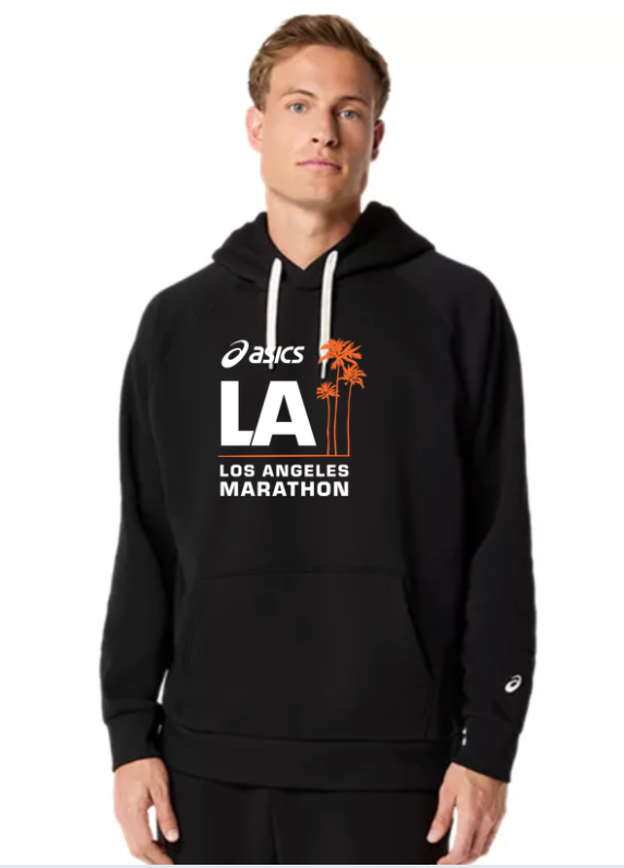 2027 ASICS Los Angeles Marathon-ASICS Unisex Fleece Relaxed Pullover Hoodie Black (2031F470) (LA27-02)
