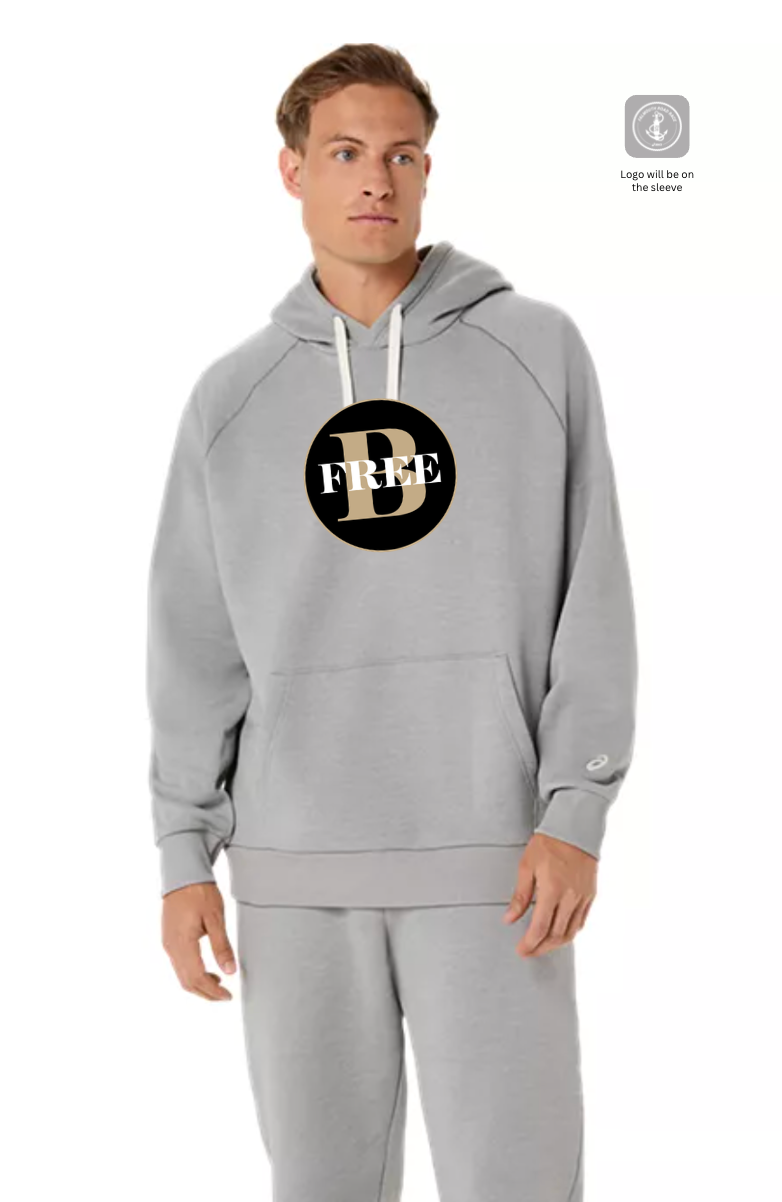 BFREE Wellness, Inc. FRR - ASICS Unisex Fleece Relaxed Pullover Hoodie Grey Heather (2031F470)