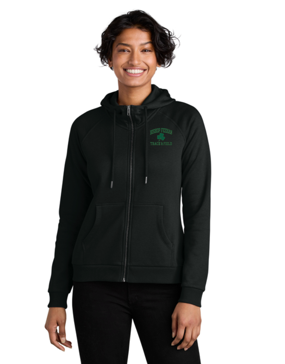 Bishop Feehan Track & Field- Women’s Organic CVC Fleece Full-Zip Hoodie (AL5003)