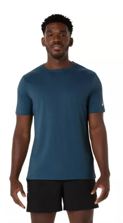 ASICS Men's Poly Cotton Short Sleeve Rich Navy (2011D028)