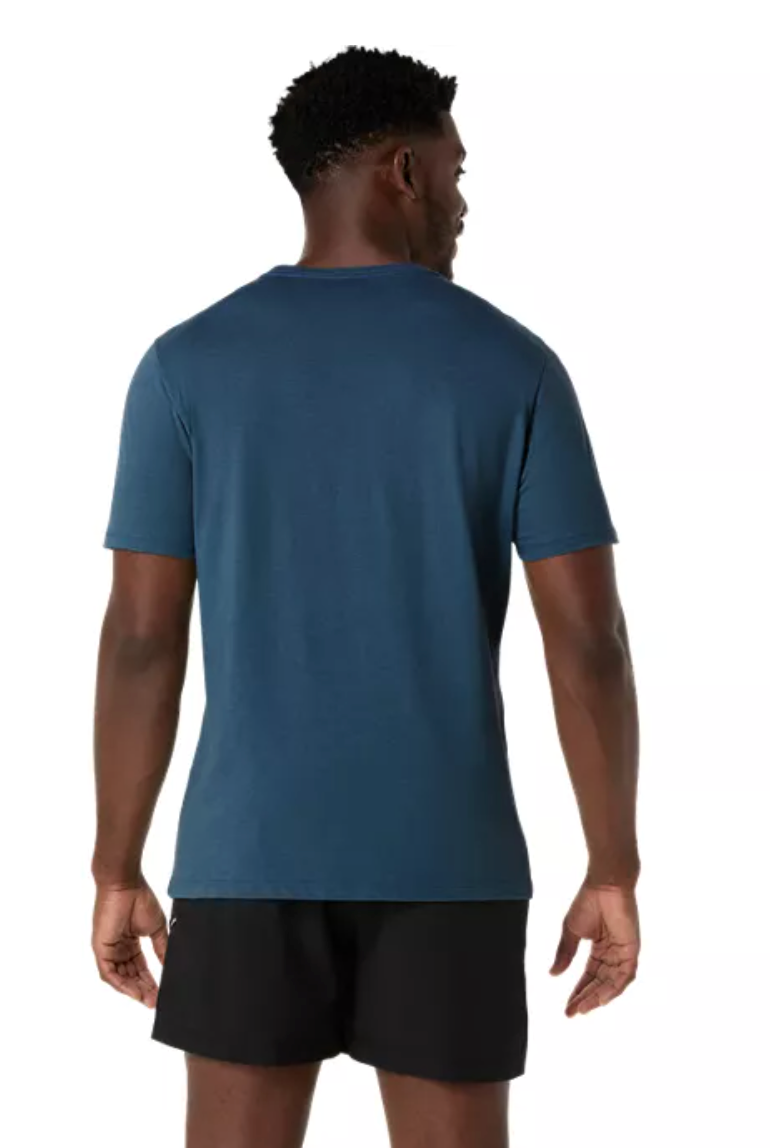ASICS Men's Poly Cotton Short Sleeve Rich Navy (2011D028)