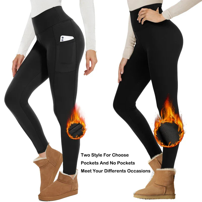 Fleece-Lined High-Waisted Leggings