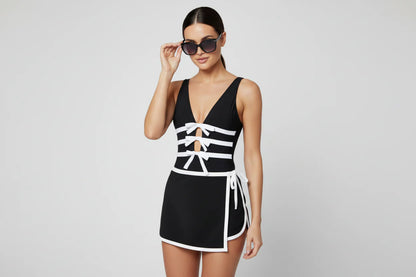 Isla Contour One-Piece with Optional Wrap Skirt