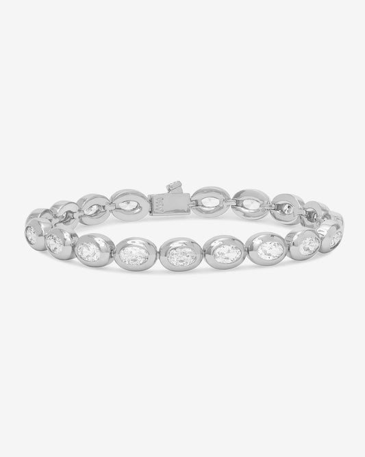 She's a Boss Tennis Bracelet 4mm - Silver|White Diamondettes