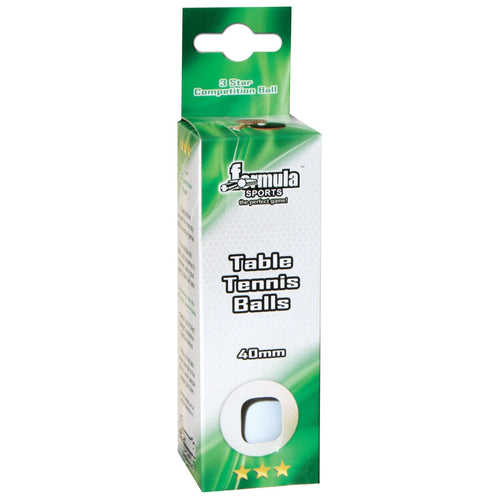 FORMULA SPORTS - Championship Table Tennis Balls - 3pk