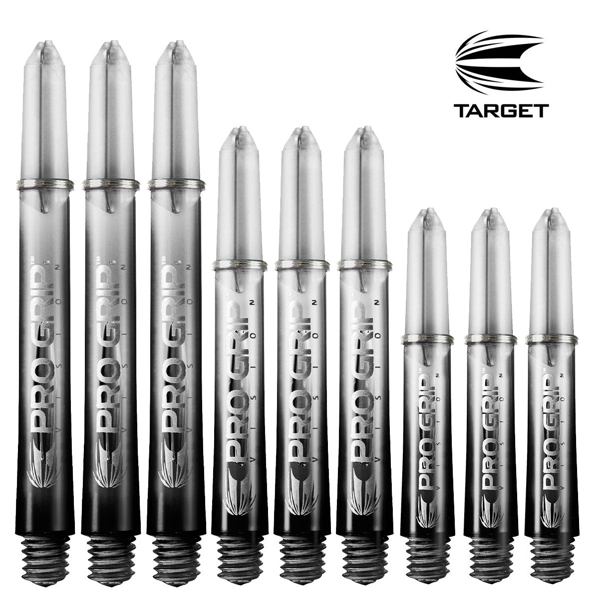 Target Pro Grip Vision Ring Lock Shafts - Black