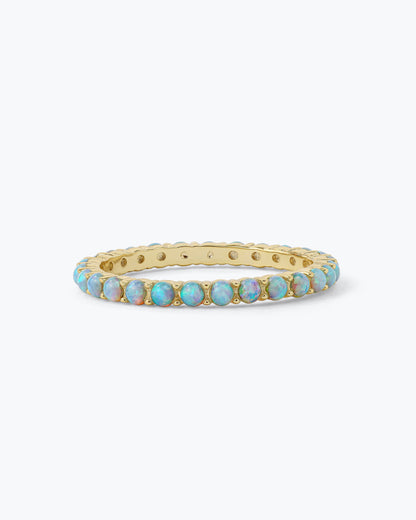 Heiress Ring 2mm - Gold|Blue Opal