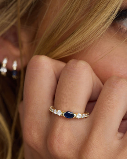 The Maven Ring - Gold|Blue Sapphire