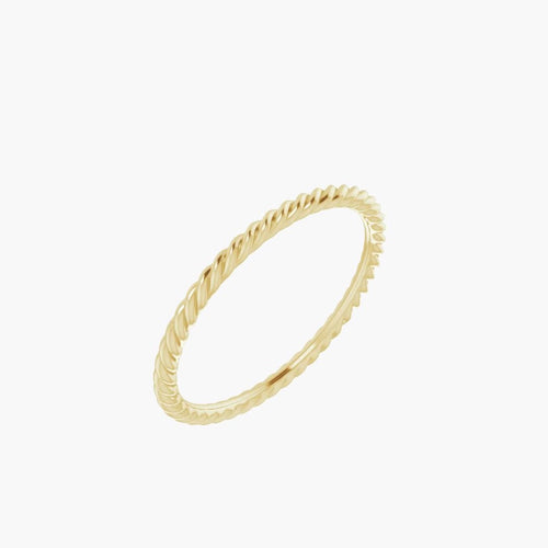 14k Gold Skinny Rope Eternity Band