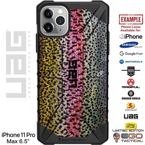 Real Rainbow Trout Camouflage Custom Printed Case Design for Apple, Samsung, Google & Motorola Phone Models