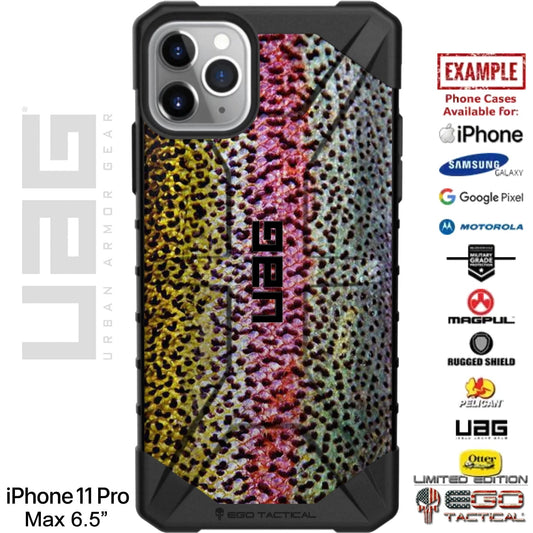 Real Rainbow Trout Camouflage Custom Printed Case Design for Apple, Samsung, Google & Motorola Phone Models