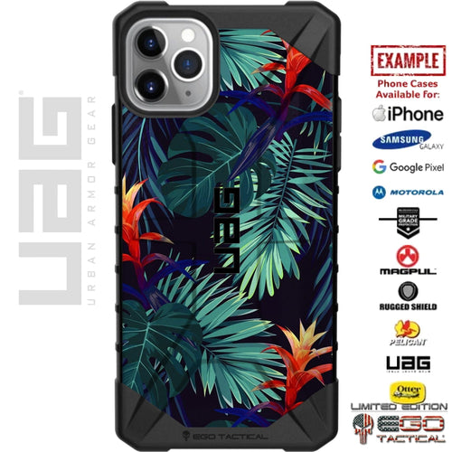 Blue Hawaiian Style Tropical Print Custom Printed Case Design for Apple, Samsung, Google & Motorola Phone Models
