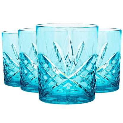 Godinger Acrylic Whiskey Glasses Shatterproof and Reusable Whiskey Glass Tumbler Cups - Dublin Collection Set of 4