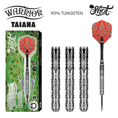 SHOT - Warrior Taiaha Steel Tip Darts - 90% Tungsten - 21g