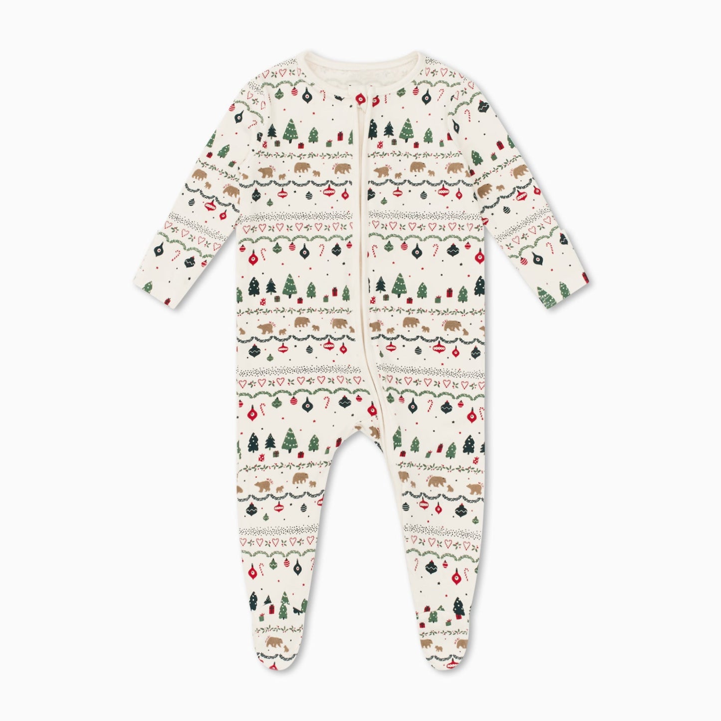 Festive Fair Isle Clever Zip Sleepsuit