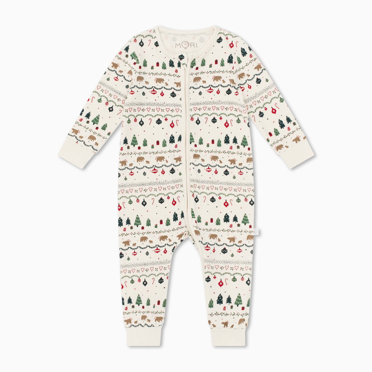 Festive Fair Isle Clever Zip Sleepsuit