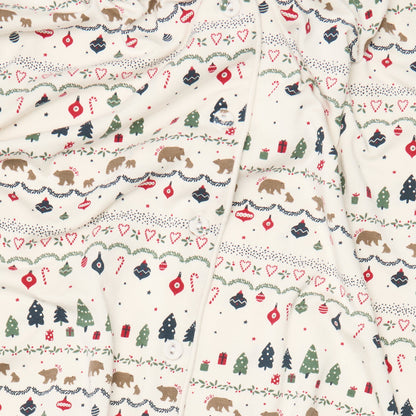 Festive Fair Isle Clever Zip Sleepsuit
