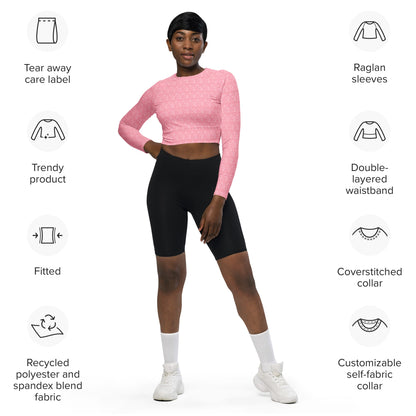 The Gymbum UK Heart long-sleeve crop top