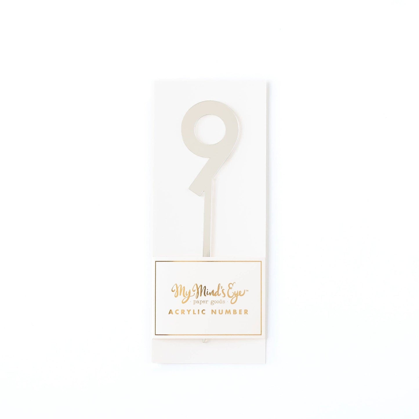 Basic Silver Acrylic Number - 9