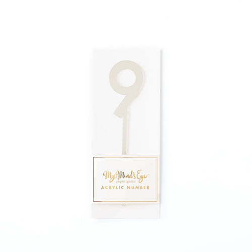 Basic Silver Acrylic Number - 9