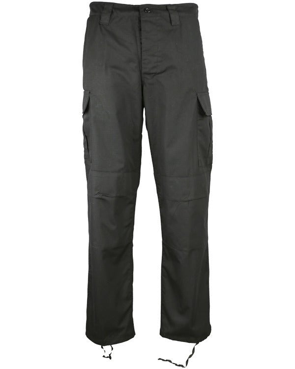 BDU Ripstop Mens Black Tactical Combat Trousers