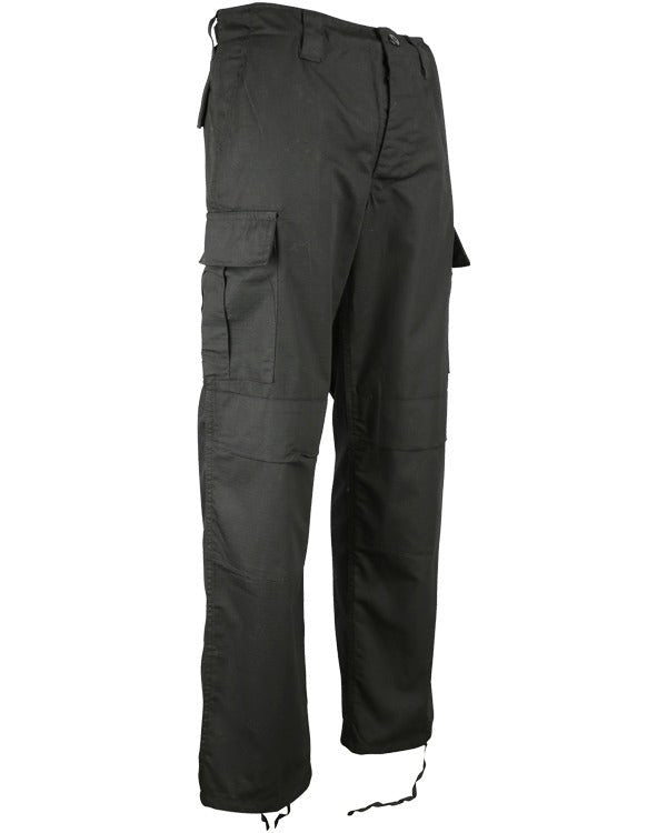 BDU Ripstop Mens Black Tactical Combat Trousers