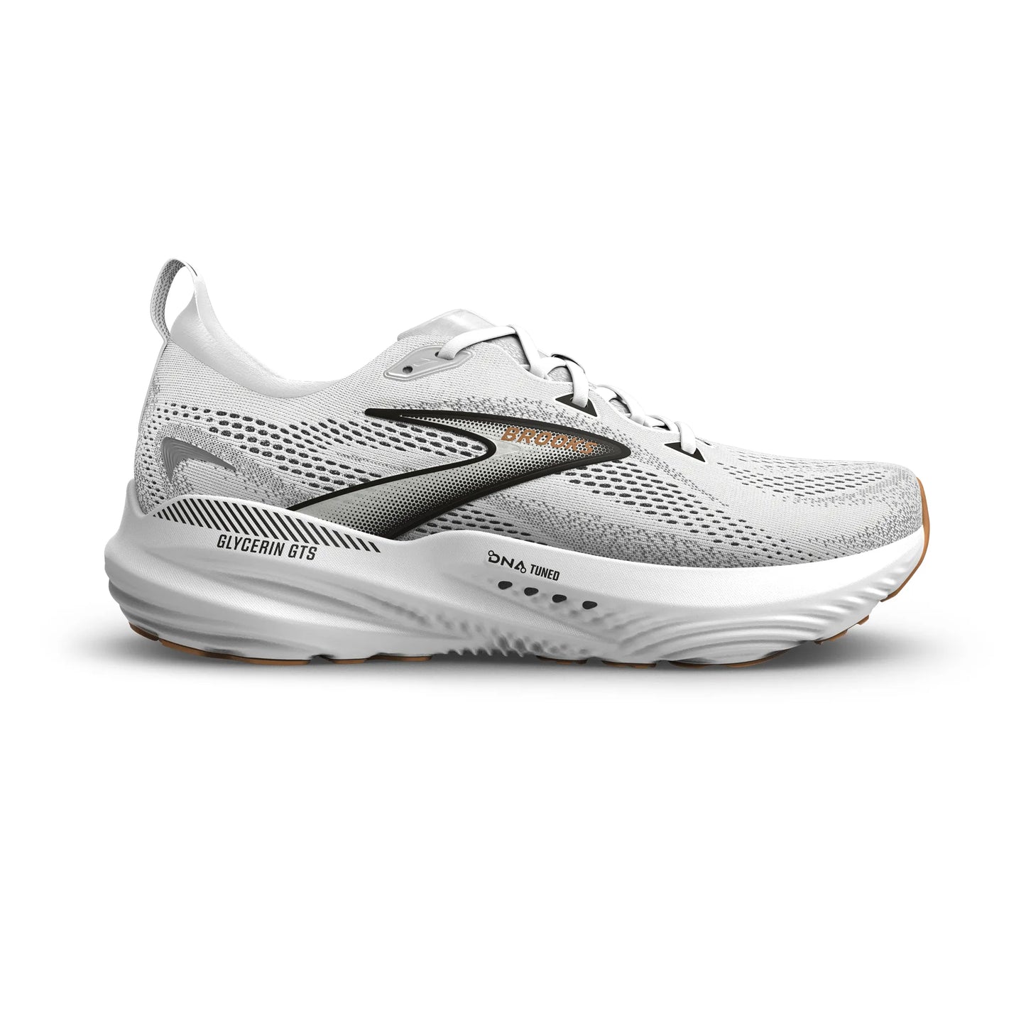 Brooks Womens Glycerin GTS 22 White/Grey/Black (20435-135)