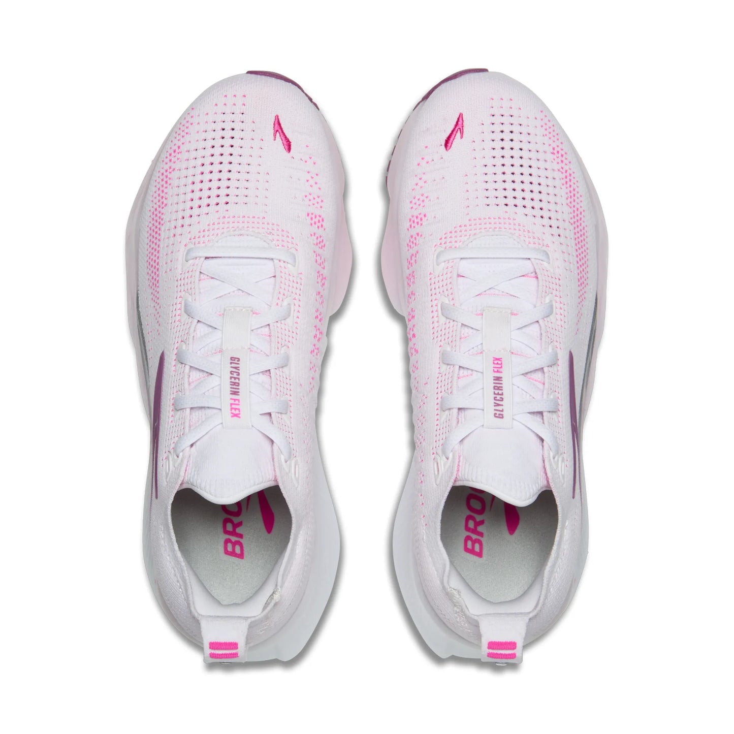 Brooks Women's Glycerin Flex - White/Cyber Pink/Argyle
