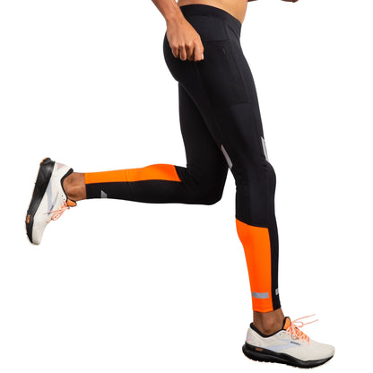 Brooks Run Visible Tight 2.0 - Black/Fluoro Flash - MEN (211522)