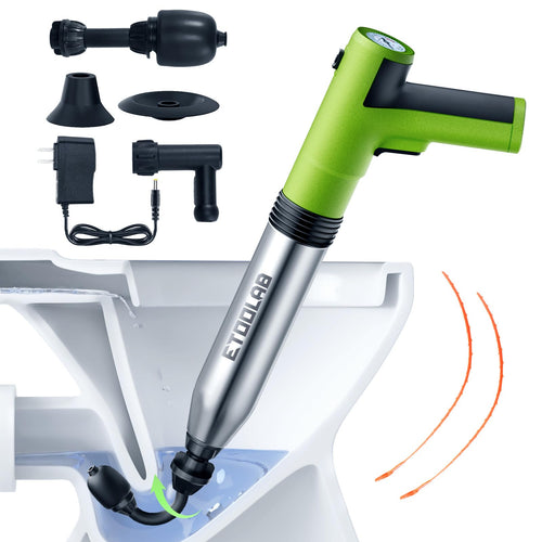 etoolab [Unclog In One Shot] Electric Toilet PlungerRemover For BathroomKitchen Pipes ClogHigh Pressure Air Plungers For Bathroom Heavy Duty