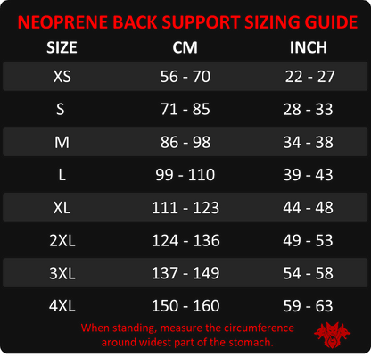 Neoprene Back Support Belt (7mm)