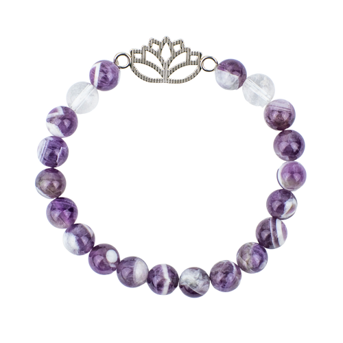 Chevron Amethyst Lotus Bracelet (Free Gift)